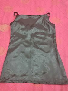 Satin Black Partywear Bodycon Dress
