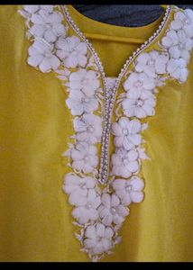 Yellow Beautiful Kurti