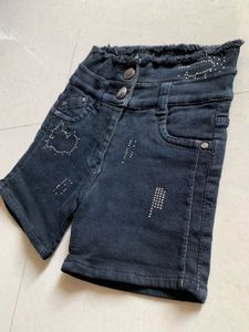 Embellished Denim Shorts