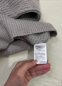 Gray Knit Pullover Sweater