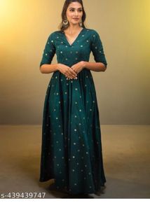 Elegant Green Ethnic Gown