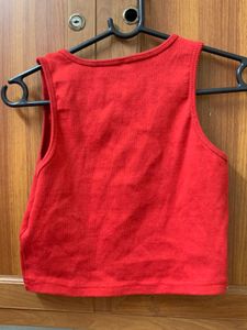 Red 'Los Angeles 21' Graphic Tank