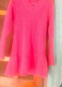 Pink Hand-Knitted Sweater