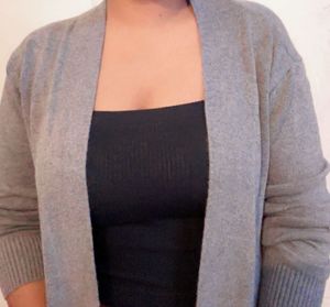 Gray Open Front Cardigan (item 51)