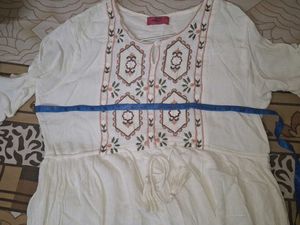White Frock Kurta