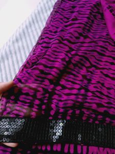 pure viscose Purple shibori Saree