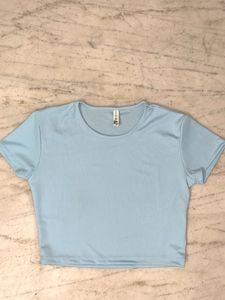 Light Blue Crop Top