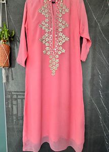 Elegant Pink Embroidered Kurti