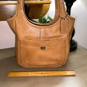 COACH Legacy Ergo camel leather hobo shoulder bag