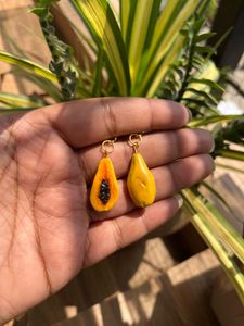 Handmade Papaya Earrings