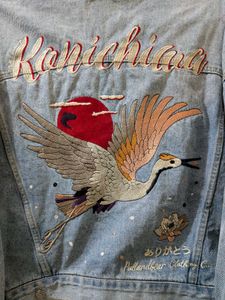 Japanese inspired Embroidered Denim Jacket