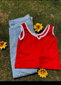 CHERRY RED CROP TOP🍒