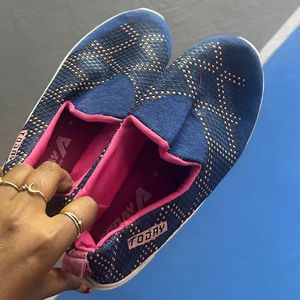 Blue &amp; Pink Slip-On Shoes
