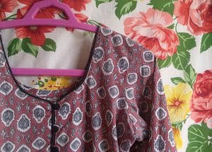 Vibrant Kalamkari Printed Kurti! ❤️