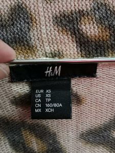 H&amp;M Leopard Print Front Open Cardigan