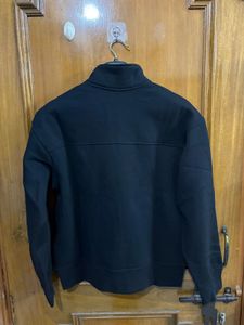 H&amp;M BLACK QUARTER ZIP SWEATSHIRT S