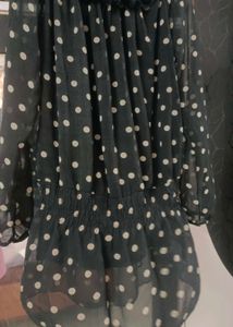 Black Top Polka Dot