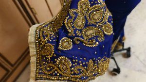 Elegant Blue daimond work Saree 🔥