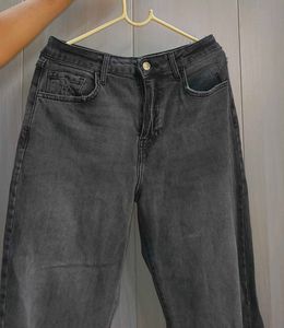 Vintage Charcoal Ripped Jeans