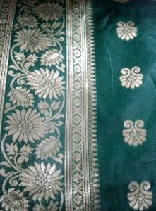 Green Banarasi Dress Material