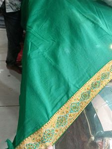 Emerald Green &amp; Gold Saree