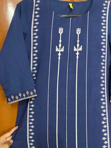 Blue Straight Kurta