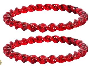 Red Spiral Bangles