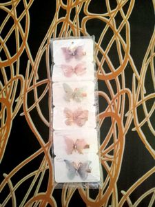 BUTTERFLY HAIR CLIPS 6 PCS