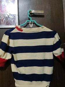 Striped V-Neck Top