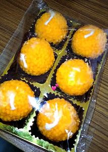 Decorative motichur laddu Ball Candles