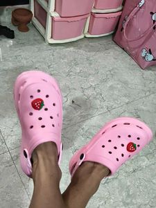 Pink Strawberry Clogs