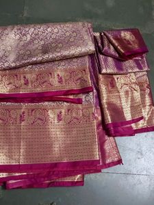 Wedding Saree With Blouse Piece