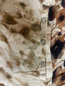 Beige Embroidery Kurta