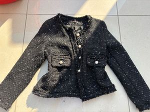 Chic Black Tweed Jacket