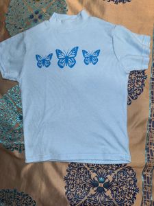Round Neck Butterfly Top🦋