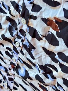 Animal Print Shirt Dress