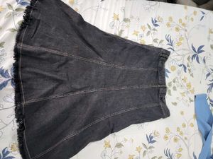 Denim A-Line Skirt