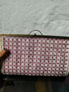 Vintage Checked Clutch