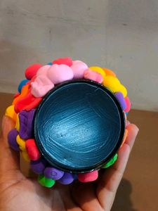 Floral Pencil Or Cosmetics Brush Holder