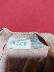 Pink Leopard Knit Sweater – Size 5/6