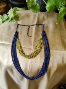 Blue & Green Multi-Chain Necklace