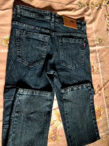 Dark Wash Cargo Baggy Jeans