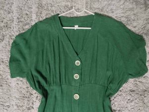 Green Button-Down Dress