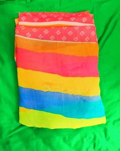 Multicolored Georgette Saree