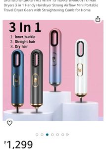 Hair Dryers 3 in 1 Handy Hairdryer Strong Airflow