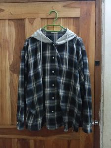 Hooded Plaid Shirt
