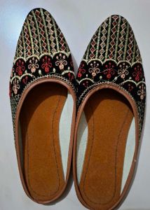 Embroidered Ethnic Slip-On Shoes