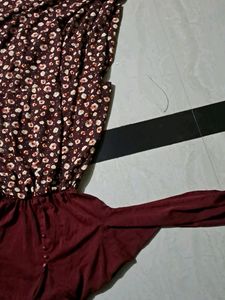 Beautiful Red  floral printed dress