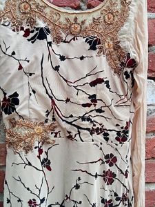 Beautiful Gown With Legging And Dupatta