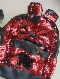 Red Sequin Bunny Ears Backpack